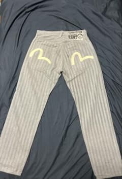 ［格安］エビスデニム　 EVISU ヒッコリー　ヘリンボーンパンツ　W33 格安］エビスデニム EVISU ヒッコリー ヘリンボーンパンツ W33 - メルカリ