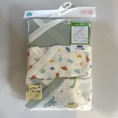 新品未使用 ベビー コンビ肌着 3枚組 50-60 新生児 年中素材 ワッフルのサムネイル