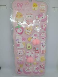 PP ANIMAL party(ピンク) おしりシール マシュマロシールのサムネイル