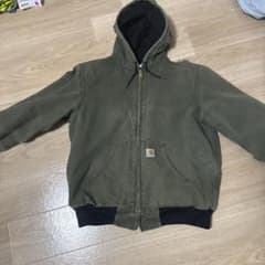 Carhartt フード付きジャケット オリーブグリーン - メルカリ