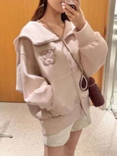 新品未使用】SNIDEL♡26SS ボリュームパーカー ピンク - メルカリ