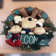 クリスマスリース ぬいぐるみ付き WELCOME - メルカリ