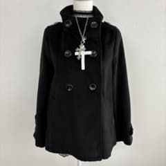 ピーコート ウール ジャケット ネイビー 平成ギャル y2k ダークコア