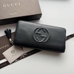 【美品】GUCCI グッチ 長財布 SOHO ソーホー ラウンドジップ 黒 01 美品 GUCCI グッチ 長財布 SOHO ソーホー ラウンドファスナー 黒