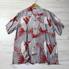美品】M品番 サンサーフ 開襟シャツ アロハ パームフロンド 90s