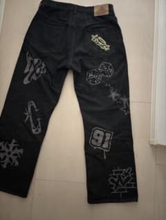 XLARGE ブラックデニムパンツ 34のサムネイル
