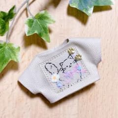 夜様 専用ページ ぬい服 10cm リボンキャット♡シャツ ピンク＆ブルーのサムネイル