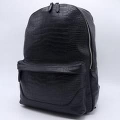 極美品！クロコ型押し！ペッレモルビダ レザー リュック バックパック