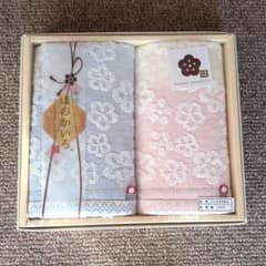 新品　今治 フェイスタオル 花柄 2枚セットのサムネイル