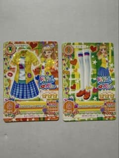 アイカツカード 夏樹みくる ミラクルカジュアルセット、シューズ 2枚セットのサムネイル