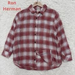 美品✨ロンハーマン シャツ リネン100% オンブレ チェック レッド XS