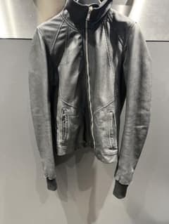 rick owens intarsia lamb leather jacket - メルカリ