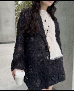 セットアップFLOWER MIX LACE SHEER JACKET SKIRTのサムネイル