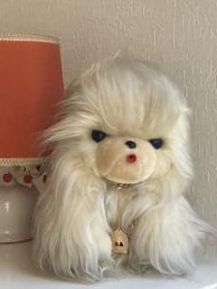 昭和レトロ お手入れワンちゃん 犬 ぬいぐるみ 人形 オブジェ 三英貿易