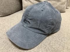 コーデュロイ キャップ ブルー 刺繍ロゴのサムネイル