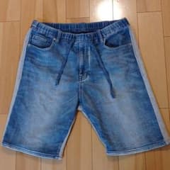 デニム　スウェットハーフパンツ　メンズのサムネイル