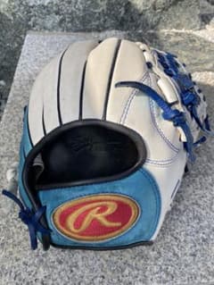 Rawlings 軟式グローブ ホワイト/ブルー - メルカリ