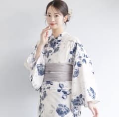 浴衣 帯 下駄 セット ゆかた館 創美苑 青菊を画す グレージュ 青 浴衣 帯 下駄 セット ゆかた館 創美苑 青菊を画す グレージュ 青