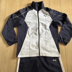 PUMA ジャージ 上下セット ネイビー×ホワイト Mのサムネイル