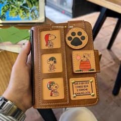 스누피 시스템 수첩 6홀 브라운