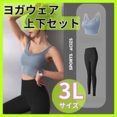 3L ヨガウェア上下セット 大きいサイズ スポーツブラ ピラティス a29