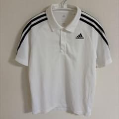 adidas climalite ポロシャツ ホワイト ブラックのサムネイル