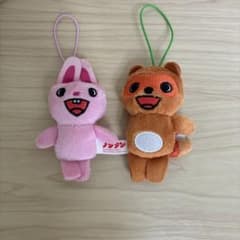 タイトー限定　ノンタンぷちマスコット2個セット タグ無し　うさぎ　たぬき
