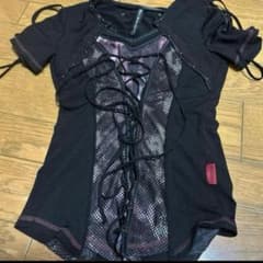 OzzOn Ozz Croce レースアップ Tシャツ グランジ　ゴスロリのサムネイル