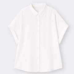 GU エアリーシャツ 半袖 ホワイト　Sサイズのサムネイル
