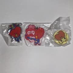 BT21 TATA Rubber Keychain & Smartphone Grip 3-Piece Set