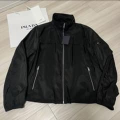 PRADA ナイロン ジャケット 54 三角ロゴ　★美品★ PRADAプラダ ナイロンジャケット SGN998 トライアングル三角ロゴ 54