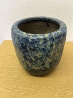 ミニ手炙り火鉢 海鼠釉 なまこゆう 昭和レトロメダカ鉢 水蓮 - メルカリ