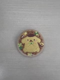 ポムポムプリン　刺繍缶バッジ　ビスケット3のサムネイル