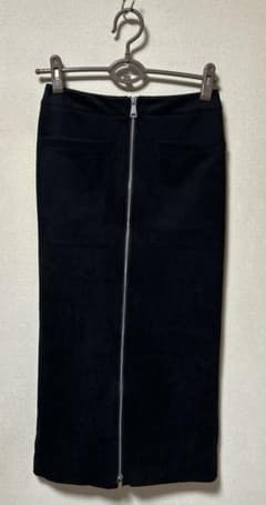 ZARA 黒のタイトロングスカート フロントジッパー付き