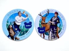 ゴールデンカムイ 森の星空カフェ コースター 門倉 & キラウシ