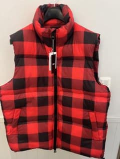 新品未使用タグ付きTMT チェック ダウンベスト L - メルカリ