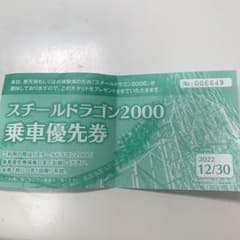 ながしまスパーランド　スチールドラゴン2000  乗車優先券のサムネイル