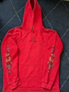LEFT ALONE パーカー レッド 刺繍のサムネイル