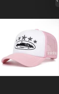 ピンク×白のメッシュキャップのサムネイル