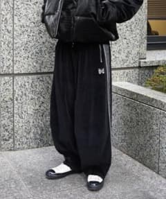 Needles LHP 別注 H.D. ヒザデルパンツ ブラック ベロア XS - メルカリ