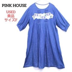 希少】ピンクハウス PINK HOUSE ワッペン使い ピンタック ワンピース 