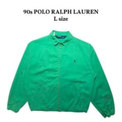 90s ラルフローレン　スイングトップ　L 　ジャケット　三角タグ　ドリズラー 90s ポロラルフローレン ドリズラージャケット スイングトップ 三角