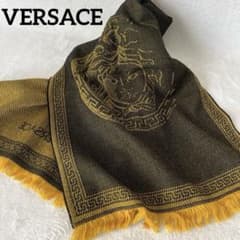 良品 ヴェルサーチ ストール メデューサ マフラー イタリア製 グレカ