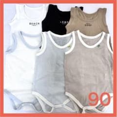 【6枚セット】ベビー 肌着 ロンパース 90cm メッシュ ノースリーブ 西松屋のサムネイル