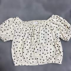 値下げ！！ZARA 水玉模様 半袖ブラウス 128cmのサムネイル
