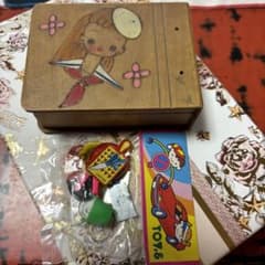 昭和レトロ 木製ボックス キャラクター付きのサムネイル