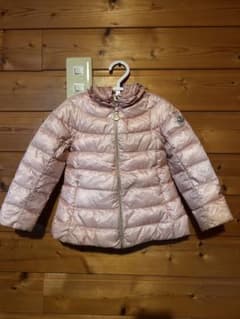 MONCLER ピンク ダウンコート フード付き　85cmのサムネイル