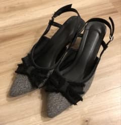 フリンジリボンスリングバックパンプスのサムネイル