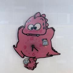 レア 昭和レトロ ドジゴン スイング掛時計 箱付 振り子時計 ファンシー