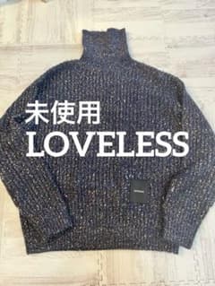 【未使用】LOVELESSラブレス タートルネックニット セーター ネイビーS 未使用】LOVELESSラブレス タートルネックニット セーター ネイビーS
